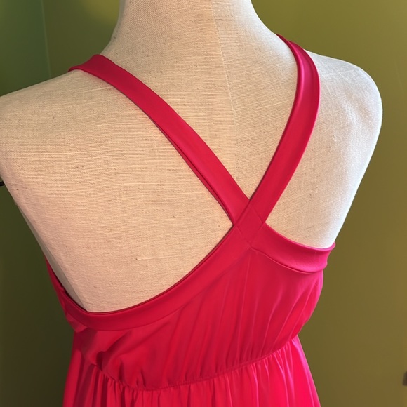 vintage 70s John Kloss hot pink t back gown - Picture 5 of 6